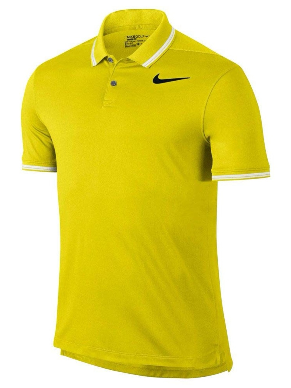 Nike Men’s Yellow Polo with Black Swoosh